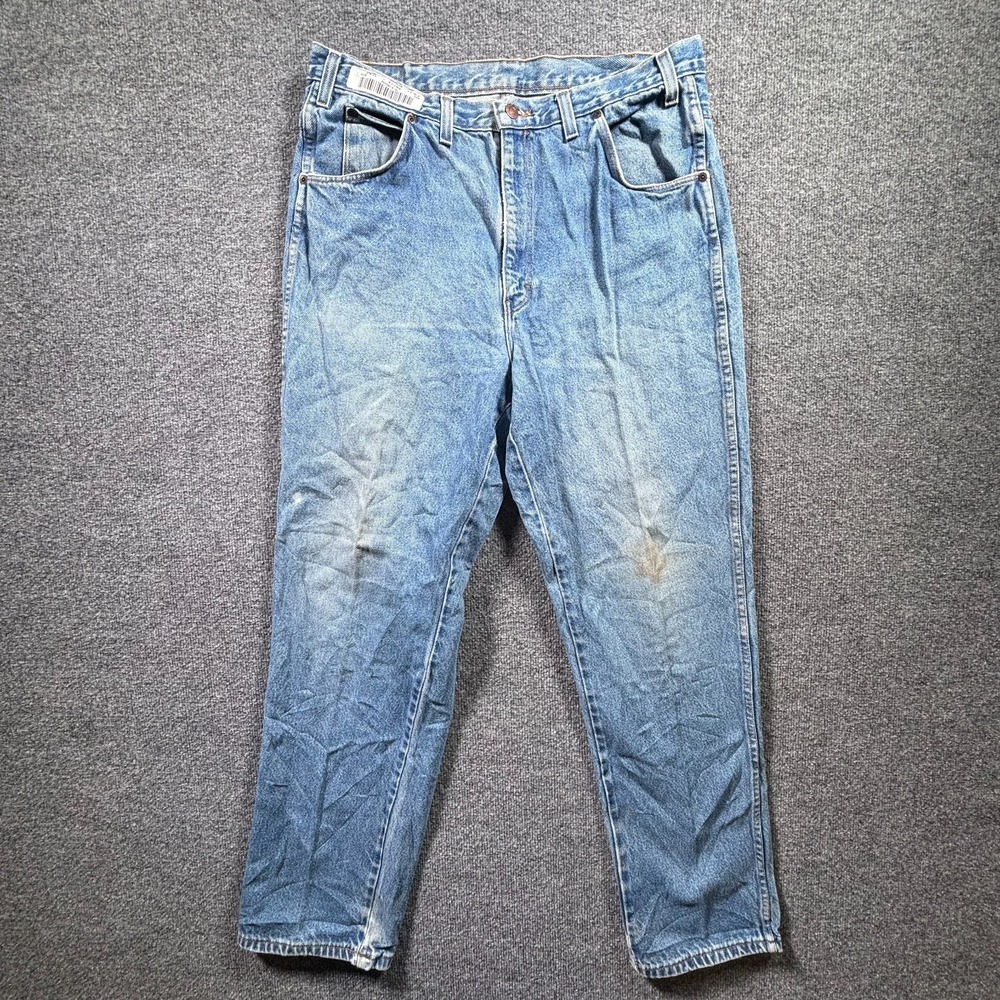 Vintage GK Team Wear Jeans Men's 38x34 Blue Denim Straight Leg Outdoor Workwear
